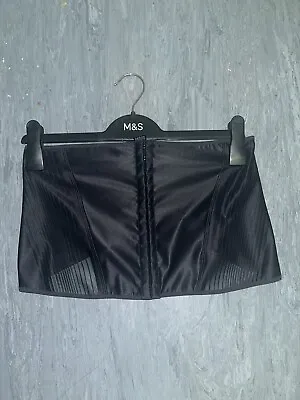 M&s Marks & Spencer Black Body Shape Define Waist Cincher Firm Control Uk Sz 16 • £8.99