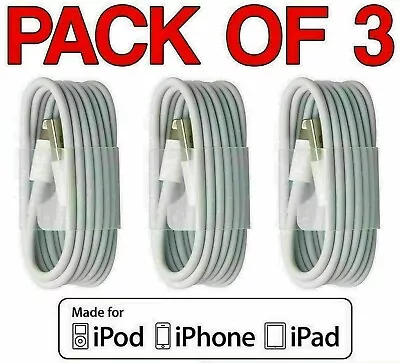 USB IPhone Charger Fast For Apple Long Cable USB Lead 5 6 7 8 X XS XR 11 12 Pro • £2.75