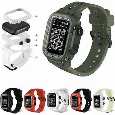 $16.35 • Buy Waterproof Rugged Apple Watch Band & Case For Series 7/6/5/4/3/2/1/SE 41/45mm