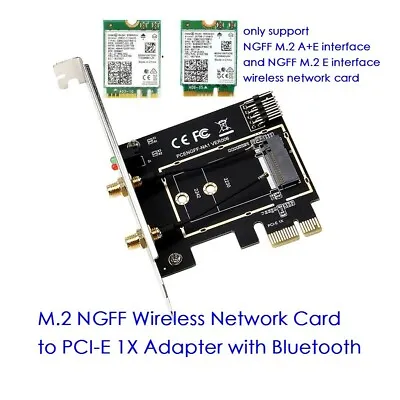 M.2 To PCI-E Converter Wireless WiFi Bluetooth Network Card Adapter Board • $13.50