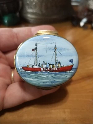 $89.99 • Buy Vintage LE Hub Of Nantucket Ship Crummles Enamel Box