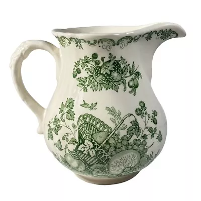 Vintage Masons Green Fruit Basket Ceramic Jug • £15.99