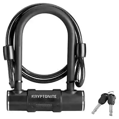 Kryptonite Mini 12mm U-Lock Bicycle Lock & 8mm Looped Bike Security Cable • $18