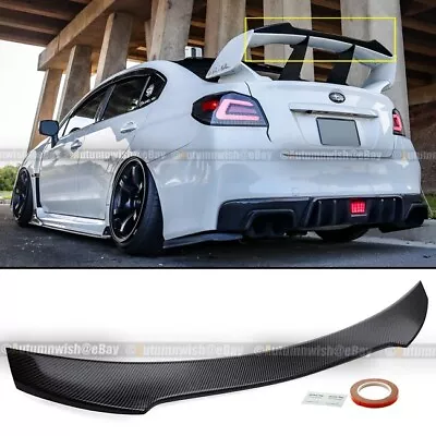 For 15-21 WRX STI Carbon Painted Trunk Add On Gurney Flap Wing Spoiler Extension • $79.99