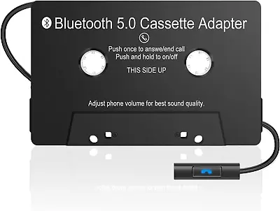 Cassette Aux Adapter For Car Wireless Bluetooth 5.0 Cassette Audio Receiver Ca • £17.92