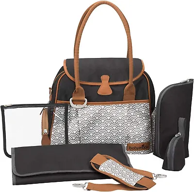 Babymoov Style Baby Changing Bag In Black With Changing Mat Stroller Clips • £39.95