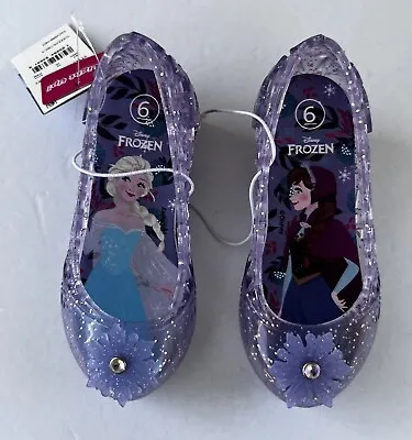 New Toddler Girl's Disney Frozen Ballet Jelly Purple Light Up Heels • $18
