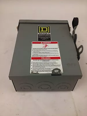 Square D Safety Switch D221nrb Ser E3 Type 3r Enclosure 240vac 30amp 3ph 7.5hp • $35