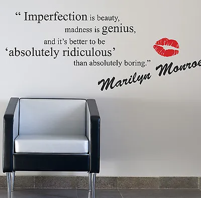 Marilyn Monroe Wall Stickers Quotes Art Decals W52 • £25.99