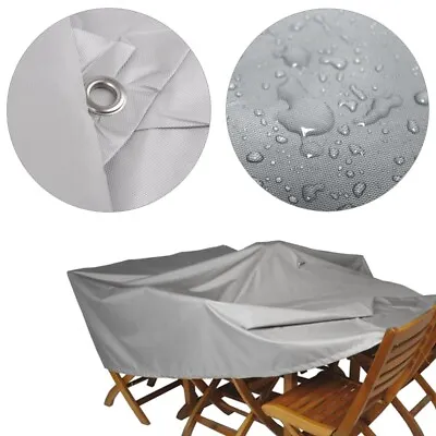 2 X GARDEN FURNITURE COVERS Patio Waterproof Outdoor Rattan Storage Tarp Sheet • £7