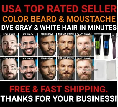 $10 • Buy Blonde Brown Beard Hair Dye Color Gray& White Beard Or Change Beard Color 