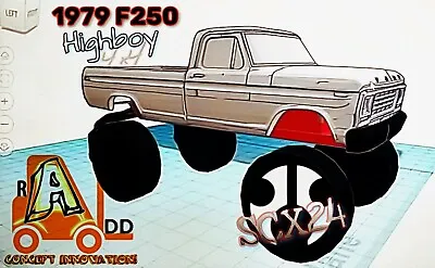 79 Ford Dentside F250 Highboy Axial SCX24 Upgrade Crawler Truck Hard Body Kit • $49