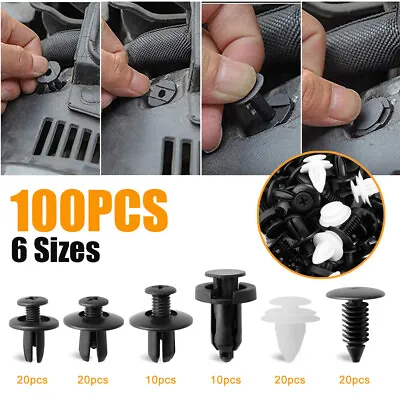 100x Car Parts Push Retainer Pin Body Bumper Rivet Trim Moulding Clip Universal • $16.37