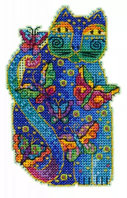 10% Off Mill Hill/Laurel Burch Counted X-stitch/Bead Kit - Flutterbye Cat • $9