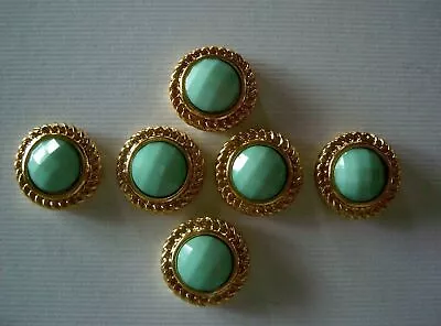 2 Hole Slider Beads Faceted Circles Mint Green #6 • $5.95