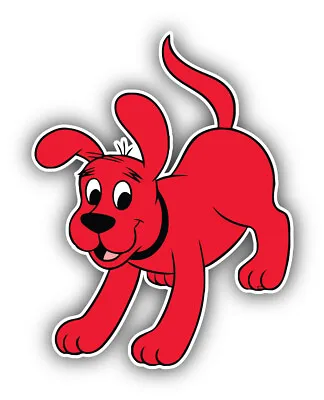 Clifford The Big Red Dog Cartoon Funny Clifford Sticker Bumper Decal ''SIZES'' • $3.75