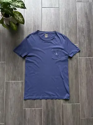 Polo Ralph Lauren Navy Blue Pocket Cotton Tee T-Shirt Size S • £7