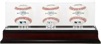 Detroit Tigers Mahogany 3-Baseball Display Case • $71.99