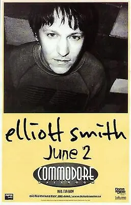 Elliott Smith Vancouver 2000 Concert Poster • $20