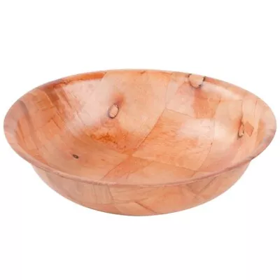 6 Inch Wooden Woven Salad Bowl Wood Round Serving Bowl Set Of 4 Plates • $10.95