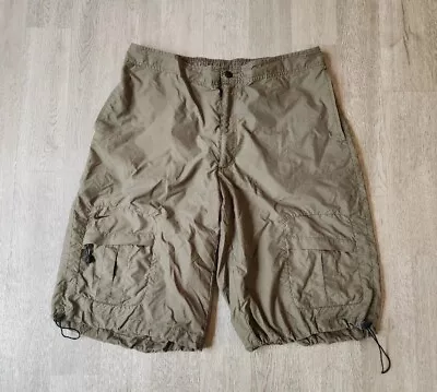 Vintage Nike Shorts Men's XL Olive Green Long Baggy Capri Skate Travis Scott • $24.95