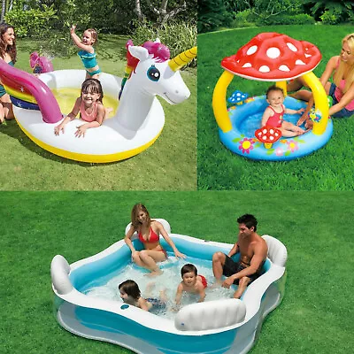 Intex Inflatable Paddling Pool Family Outdoor Garden Swimming Play Center Toy • £14.99