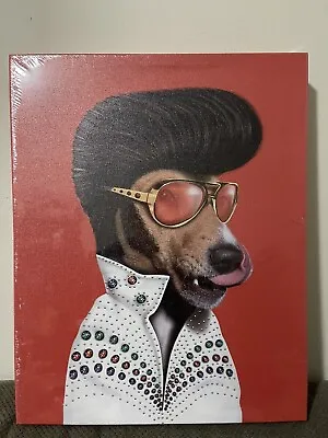 Canvas Wall Art Pets Rock Dog Elvis Presley Painting Brand New Sealed 16*20 In • $20.99