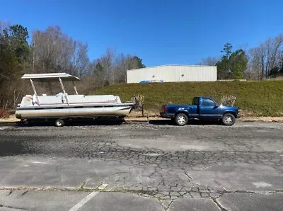 $6000 • Buy 24 Foot, 40HP Mariner, Fiesta Pontoon Boat WITH Trailer INCLUDED