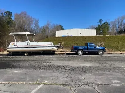 $6000 • Buy 24 Foot, 40HP Mariner, Fiesta Pontoon Boat WITH Trailer INCLUDED