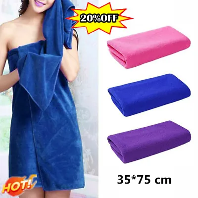 Extra Microfibre Lightweight Beach Towel Quick Dry Travel Towel Bath HOTS • £2.78