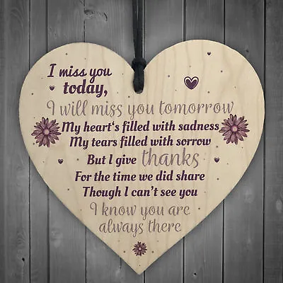 £3.99 • Buy Miss You Memorial Bereavement Gifts For Mum Dad Nan Grandad Love Hanging Plaque 