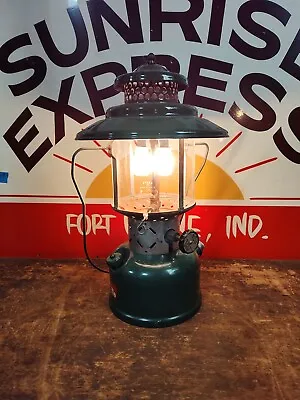 $49.99 • Buy Coleman Lantern 228E Big Hat Double Mantle With Globe Dated 4/62 Tested Works 