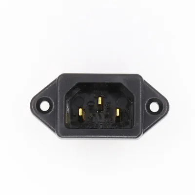 Gold Planted IEC C14 Mains Power Male Plug 250V 10A Inlet HiFi Chassis Socket • $8.99