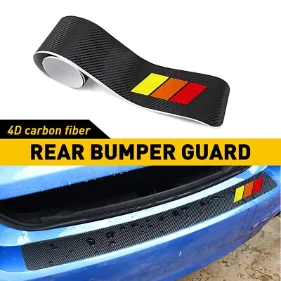 Car Rear Bumper Guard Protector Cover Trim Sill Plate Trunk Rubber Pad Universal • $8.99