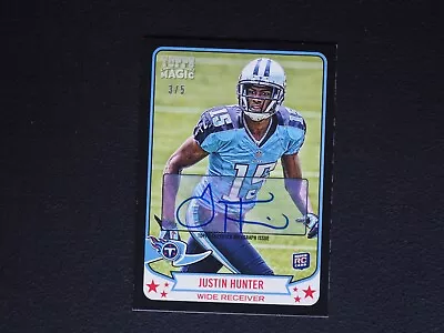 2013 Topps Magic Justin Hunter RC Rookie AUTO Autograph Black Border #3/5 NMMT • $13.99