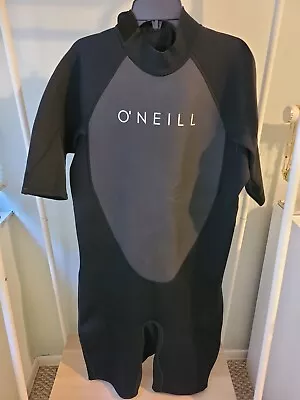 O'Neill Men's Reactor-2 2mm Back Zip Short Sleeve Spring Wetsuit Black/Black 2XL • $62.99