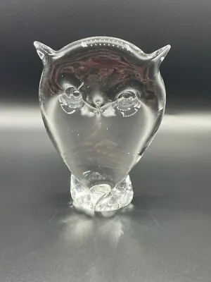 Viking Glass #7277 Crystal Clear Owl Figurine 5  • $30