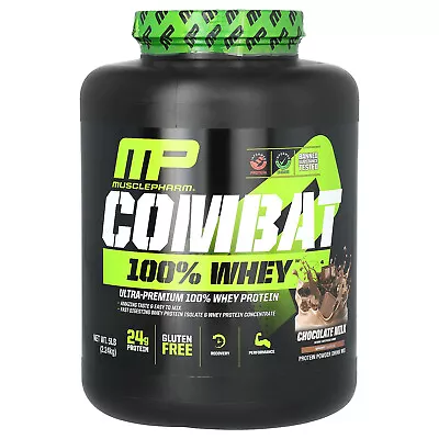 MusclePharm Combat 100 Whey Protein Chocolate Milk 80 Oz 2269 G Banned • $84.99