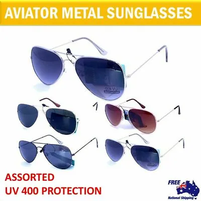 Men Women Aviator Metal S Sunglasses Polarized Driving Fishing Vintage Lens AU • $9.87