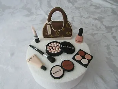 Edible Handmade MAC Make Up Handbag Cake Topper Fondant Sugar Paste Decoration* • £28.99