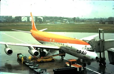 35mm Slide CP Air DC-8 1976 At Manchester Airport • £3.75