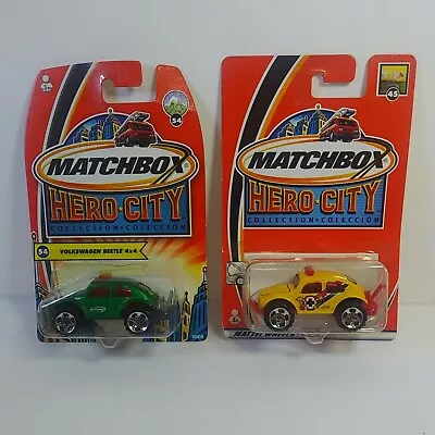 Lot Of 2 New Matchbox 2002/2003 Hero City VW Beetles # 45 & 54 • $11.04