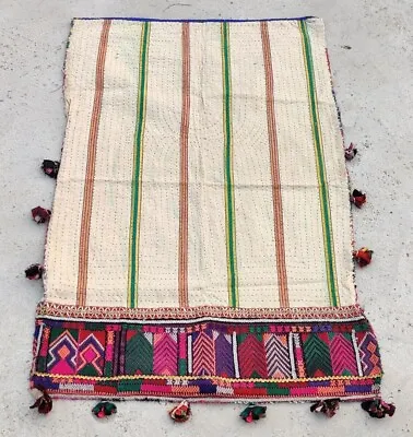 42  X 28  Vintage Rabari Boho Embroidery Ethnic Tapestry Tribal Wall Hanging • $15.50