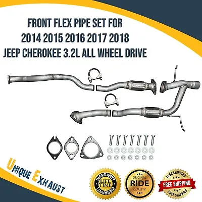 Front Flex Pipe Set For 2014 2015 2016 2017 2018 Jeep Cherokee 3.2L A.W.D. New • $288.18