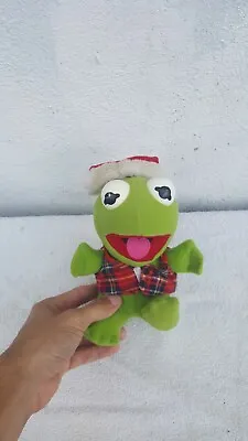 Baby Kermit Frog McDonald's Plush Stuffed Toy Santa Hat Christmas Vintage 1987  • $3.60