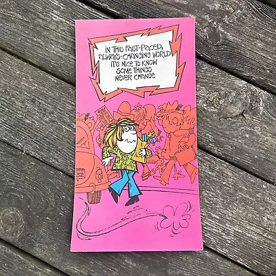 Vintage Tall Longfellow Cards Groovy Funny Hot Pink Birthday Card • $5