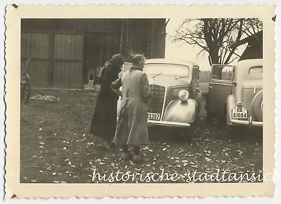 Opel License Plate Iia For Munich - Travel Cars People - Old Photo 1930er • $7.46