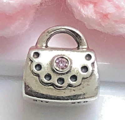 $9.99 • Buy Pandora Sterling Silver Purse Bead With Pink Zirconia - 790309PCZ