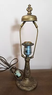 Antique Cast Iron Boudoir Lamp Base W/ Finial Victorian Ornate • $29.99