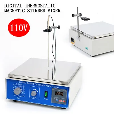 Digital Lab Thermostatic Magnetic Stirrer With Hot Plate Heating Lab Mixer 10L • $176